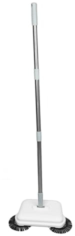 KIMISS Barredora Profesional de Empuje Manual, Trapeador de Limpieza de Piso Seco y Seco Plegable de 360 Grados para Pisos Duros, Herramienta de Limpieza Compacta y Eficiente