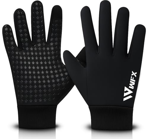 WFX Winter Sports Gloves for Kids, Warm Fleece Lined Cold Weather Cycling Gloves for Boys & Girls, Touchscreen, Anti-Slip Thermal Gloves for Running, Hiking, Outdoor Sports & Walking (M (8-10 Years))