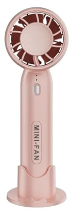 Handhållen fläkt, Bärbar handfläkt Luftfläktkylare Utomhus elektrisk fläkt luftkonditionering Minikylare Kylning USB Uppladdningsbar kallfläkt(Pink)