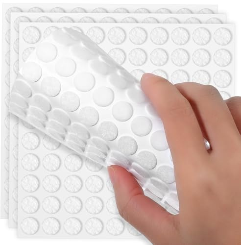 300 feltrini autoadesivi per mobili, piccoli feltrini per ante di armadi, per sedie, porte, scrivanie, cassetti, colore: bianco