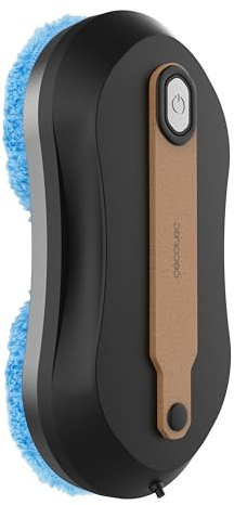 Cecotec Robot Lavavetri, Robot Pulisci Vetri Conga Windroid W10 DoubleSpray.Spruzza Pulisce e Asciuga, 2 Panni, Doppio Spray, 4 Modalità, Serbatoio 50ml, Motore Digitale, Cavo 7,5m per Vetri Brillanti