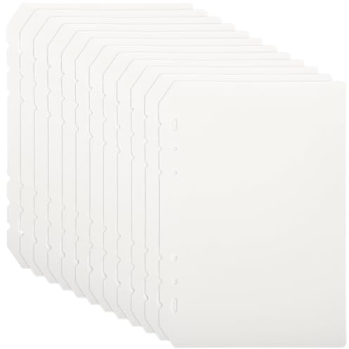 NULYLU Divisores de Índice A5 Transparentes de Plástico Pp Mate, 12 Hojas 6 Agujeros para Cuadernos de Anillas, Separadores Organizadores para Agenda, Archivador y Material Escolar