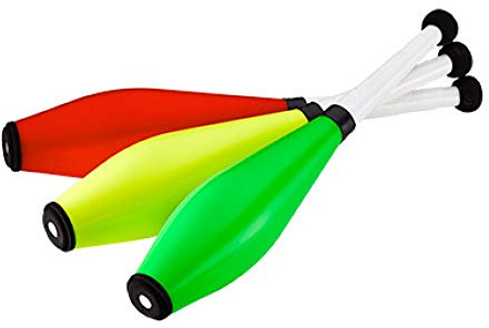 Henrys Delphin Flow Training Juggling Club (1) Single Juggling Club (Green with White Handles)