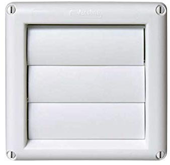 Exhaust flap design with slats for central vacuum cleaner vacuum pipe system 2 inch standard.