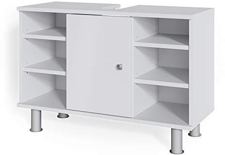 Vicco Waschbeckenunterschrank Fynn, Waschtischunterschrank, Weiß, 80 x 54 cm