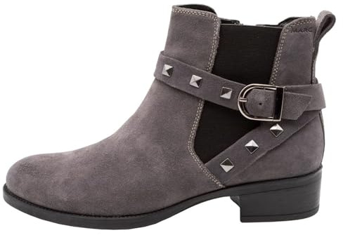 Marc Shoes Damen Camille Mode-Stiefel, Cow Suede Grey, 38 EU