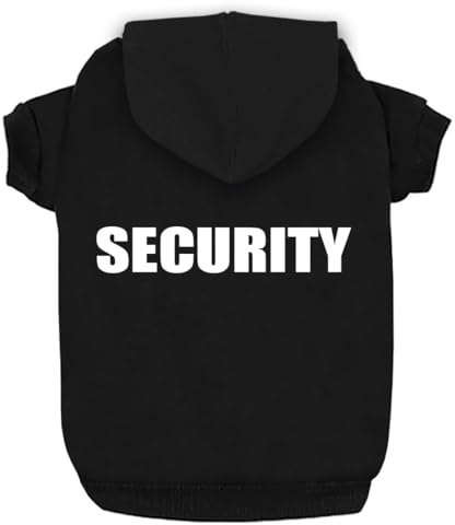 Izefia Säkerhet hund huvtröjor hundkläder kläder vintertröja varm tröja bomullsjacka kappa luvtröja för Samll hund medium stor hund katt (svart, 5XL)