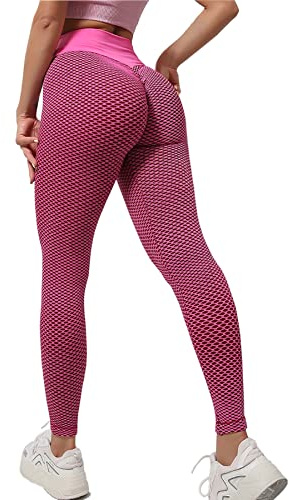 Merlvida Scrunch Butt Sportleggings dam hög midja sömlösa push-up leggings ogenomskinliga boom booty leggings sportbyxor med magkontroll smala sportleggings gymleggings byxor för yoga fitness träning