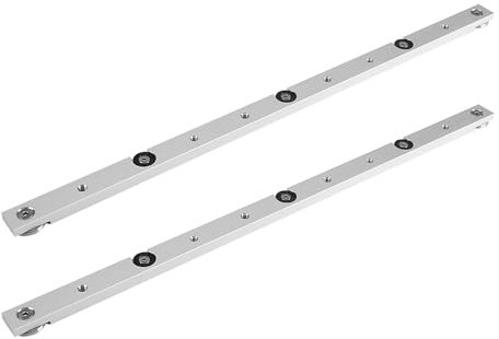 Tyenaza 2 pezzi Miter Bar Slider 450 mm, Table Saw Miter Bar, binario in lega di alluminio, per router sega circolare da tavolo, falegname fai da te (2 x 450 mm)