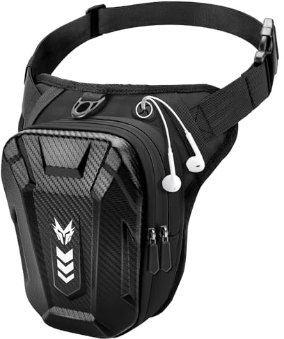 ISEYOU Thigh Bag for Women Men, Motorcycle Leg Bag with Leg Strap, Expandable Storage Multifunctional Gear Bags for Racing Bike Cycling Horse Riding Hiking Camping Fishing Travel Outdoor