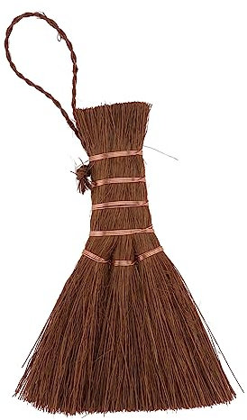GARVALON Kleiner Palmenbesen Für Haushalt Mini-Form Zeremonien-reinigungsbesen Mit Aufhängeseil Für Einfache Lagerung Als Besenspielzeug Oder Eckreiniger