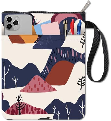 craspire Buchhülle Mit Reißverschlusstasche Buchumschlag Waschbarer Stoff 11 x 8,7 Zoll Buchschutztasche Für Bücherwurm Bibliothekar Bücherwurm Bibliophile Hardcover Taschenbuch Clubgeschenke