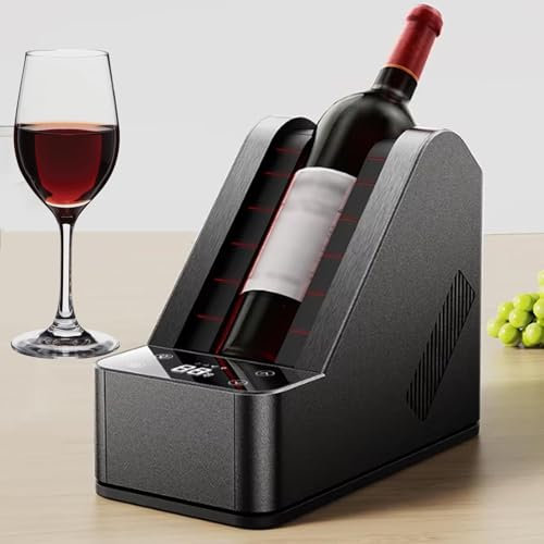 Raffreddatore Bottiglie Vino,Bottiglia Singola φ96mm Secchiello Ghiaccio Vino Elettrico,Refrigeratore Per Bottiglie Vino E Bevande Con Controllo Termostato 0-20°C,Controllo Touch Screen
