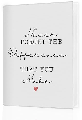 Qnhij Photo Album 4x6 Hold 36 Photos, Thank You Gifts for Coworkers Employees, Never Forget the Difference That You Make Small Photo Album Picture Memory Book Keepsake for Family Baby Travel Vacation