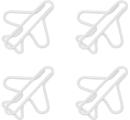 Xiuganpo Lot de 100 Trombones élégants et Durables, Légers, en Forme D'avion pour la Classification des études de Travail, Jolis Clips de Planificateur pour Signets de Calendrier (WHITE)
