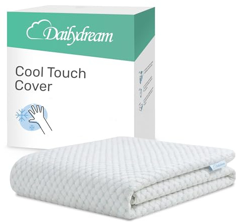 Dailydream Cubrecolchón Cover Cool Touch 140 x 200 cm, funda de repuesto para cubrecolchón, tecnología SENSICE, antideslizante, transpirable y lavable, 60% poliéster, 40% viscosa, certificado Öko-Tex