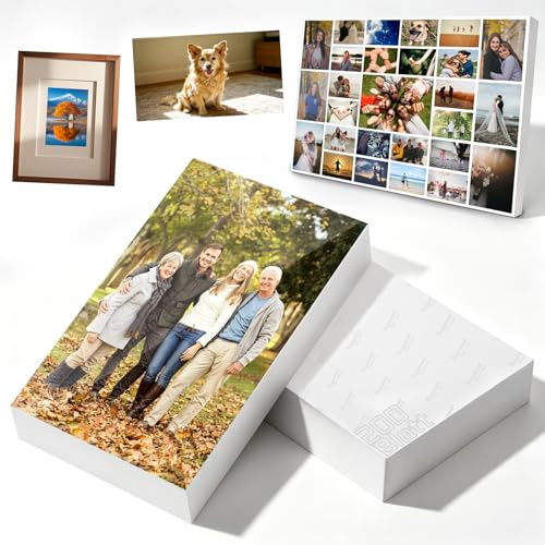 200 ark fotopapper 10 x 15 glansigt 230 g/m² för bläckstråleskrivare | 230 g/m² fotopapper 10 x 15 för Canon, HP, Epson bläckstråleskrivare, glänsande, snabbtorkande, briljanta färger