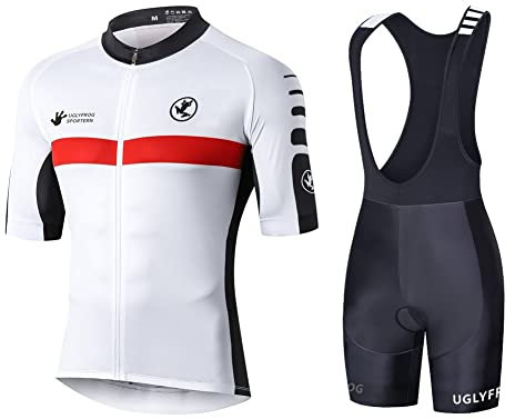 UGLY FROG Stoff-Upgrade – Milchfaser Neuen Männer MTB Rennrad Kurzarm Fahrrad Breathable Sommer Herren Fahrradtrikot Outdoor Sports Wear Triathon Rikots & Shirts+Bib Kurze Hosen Sets