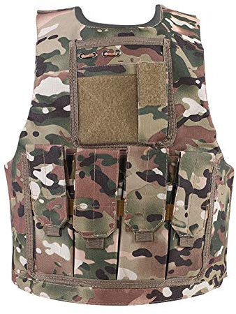 Alomejor Kinder Art Kids Security Guard Weste für Kinder Training Military Army Weste(CP)