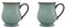 Denby Azure, Steingut, Regency Green, 2 Craftsman Mug Set