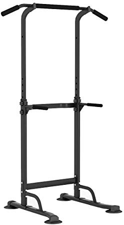 sogesfurniture Tower BHCA-PSBB005 Station de traction et de dips réglable en hauteur multifonction pour la maison