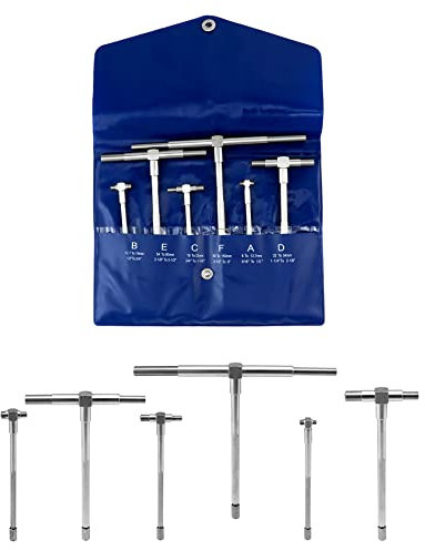 QWORK® Calibrador Telescópico 8mm - 150mm Conjunto de Calibradores de Diámetro Interior Ajustable, 6 Piezas