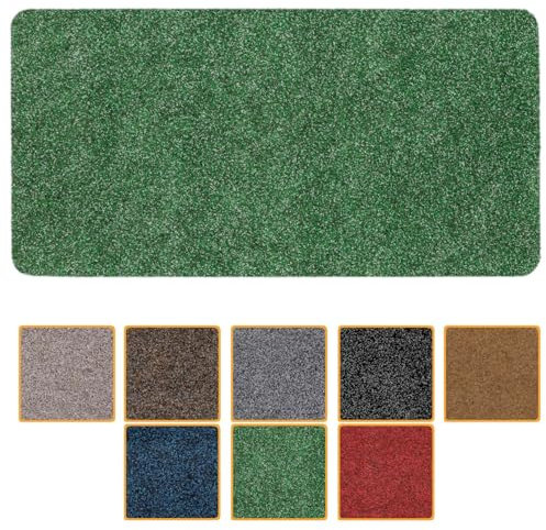 ANRO Fußmatte Schmutzfangmatte waschbar wasserdicht robust Schmutzfänger für Eingang, Haustür, Flur, Küche, Schlafzimmer Poet 40x80cm Carpet Grün