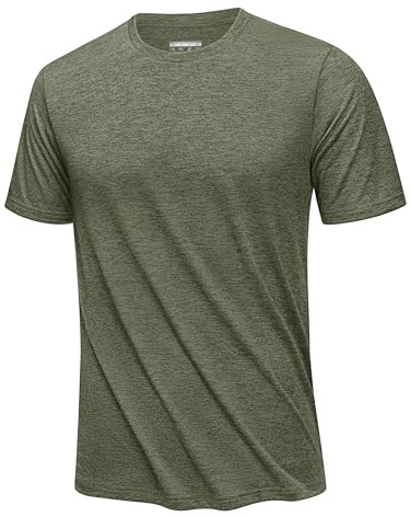 KEFITEVD T-Shirts de Sport à Séchage Rapide pour Hommes Hauts de Sport à Manches Courtes T-Shirt Léger et Respirant pour l'été