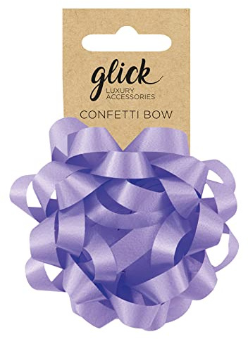 Glick Fiocco di coriandoli di lusso lilla, fiocco lilla per confezioni regalo, fiocco lilla per accessori, imballaggio, arti e mestieri, fiocco viola