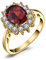 JewelryPalace Prinzessin Diana Kate Middleton Edelstein Echt Garnet Ringe Gold, Verlobungsring Eheringe Promise Verlobung Ring Silber 925 Damen, Silberringe Antragsring Ringe, Damen Schmuck 51