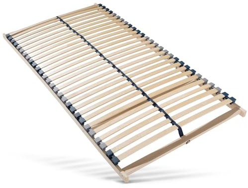 Sleepneo Lattenrost 120x200, Ergonomischer 7 Zonen Lattenrost aus Buchenholz, 28 Latten, Lattenrost Selbstmontage, Lattenrost starr, hohe Traglast bis 150Kg