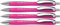 Schneider 132554 Slider Rave XB Kugelschreiber (Limitierte Sonderedition in power pink, Made in Germany) 4 Stück, Schreibfarbe: blau