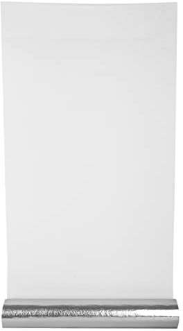 3D Self-Adhesive Wallpaper, 0.5 x 10 m Wall Paper Brick Aluminum Foil Insulation Film Wall Sticker Waterproof Wallpaper Wall Panels Decorative Stickers for Living Room, Bedroom, Kitchen (White)