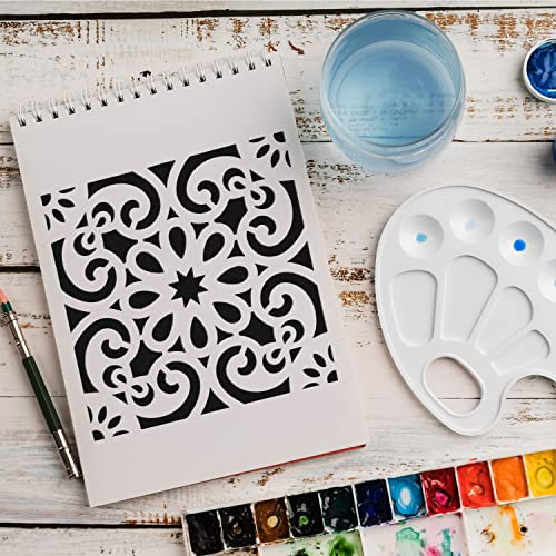 Schablone Ornamente Muster v3 Design Stencil DIY Airbrush Muster Wandgestaltung Sprühschablone 15 x 15 cm