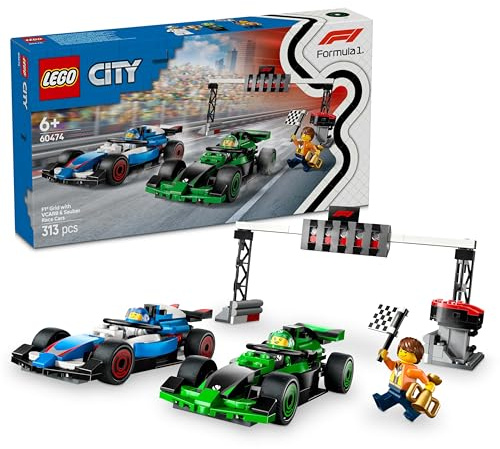 LEGO City F1 startfält med VCARB och Sauber racerbilar Fordonslekset 60474