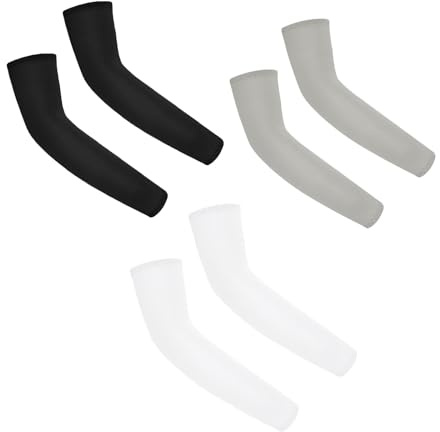 Weenwill Manchon Bras pour Enfants,3 Paires Manchons de Compression,Manchon Protection UV,élastiques et Respirants pour Basket-Ball,Football,Baseball,Volley-Ball,Jeunes Garçons et Filles (4-7 Ans)
