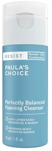Paula's Choice RESIST Antiedad Espuma Limpiadora Facial - Lavado facial cremoso - Combate los Puntos Negros, Poros y Imperfecciones - con Ácido Hialurónico - Pieles Mixtas a Grasas - 30 ml