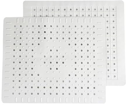 Tee Gadget Alfombra para fregadero de cocina, 2 unidades, material de goma, antideslizante, fácil de limpiar, alfombrilla protectora para fregaderos de cocina, estante para colgar metal, cocina