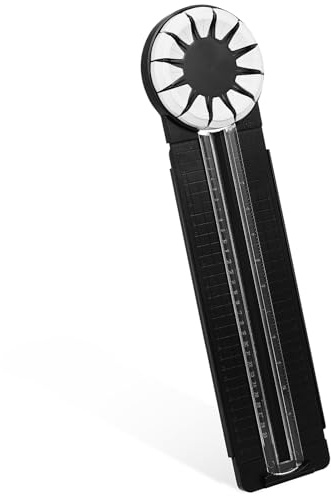 VILLCASE Kantenschneider für Papierarbeiten: 12-in-1 Papierschneider Zum Basteln – Multifunktionales Schneidemaschine Papier mit Maßangaben – Zum Schneiden Von Scrapbook, Fotos (Schwarz)