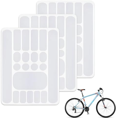 3 Stück Fahrradrahmen, selbstklebend, Schutz aus Carbon, transparente Rahmenschutzfolie, Schutzfolie, Fahrrad-Lackierung, Aufkleber für beschädigte Rahmenfarbe