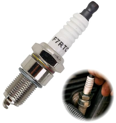 1 Stück Hochleistungs-Zündkerze F7RTC Universell Ersatz für NGK Bosch Champion, 14mm x 1,25mm Gewinde, Hitzebeständig, geeignet für PKW, Motorräder, Gartengeräte, kompatibel mit 332/RN7YC, 415/RN9YC,