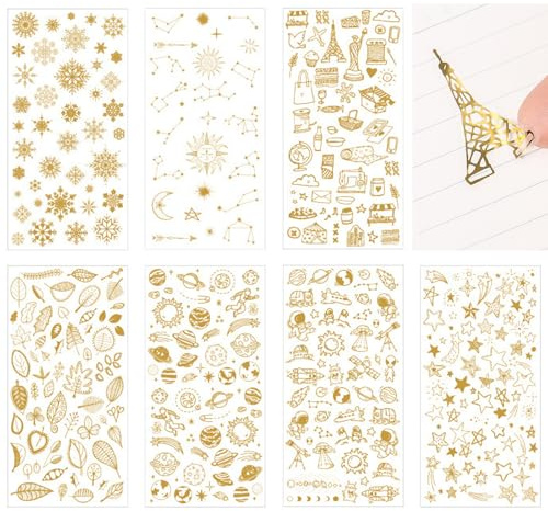 BSITSSS 14 Hojas Pegatinas Scrapbooking Espacio, Pegatina Aesthetic Viaje, Astronauta Cohete Planeta Stickers para Journal Agenda Diario Album Fotos Scrapbook Laptops Maletas