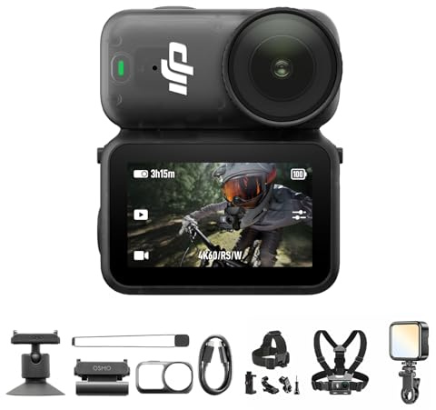DJI Pack estándar Osmo Nano, 64 GB Pequeña cámara para vlogging 4K con un Sensor de 1/1.3 Pulgadas, vídeo con Campo de visión Amplio de 143° (Nano Standard Combo 64GB Bundle-1)