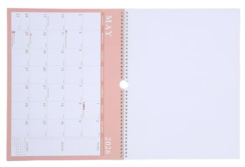 DOITOOL Calendrier Mural Mois avec Vacances Internationales Grand Calendrier Mural Vertical Papier Rigide pour Organisation Bureau et Planification Annuelle