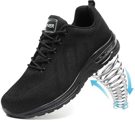 Bravover Chaussures de Sécurité Hommes Femme Embout Acier Chaussures Baskets de Secruite Légère Chaussure Travail Confortable Respirantes Chaussure de Chantier Antidérapantes