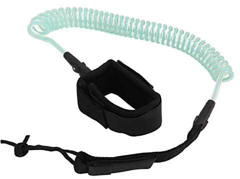 URSXODAWQ Corda da Surf Regolabile da 7mm 10Ft, Cinturini Elastici TPU per Tavola da Surf, Leash per Stand Up Paddle con Hardware in Acciaio Inossidabile, Cavigliera Comfort per Uomini Donne (Azzurro
