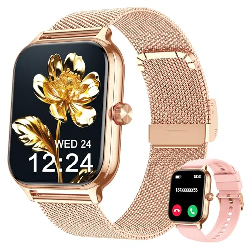 LODIMEKE Smartwatch Pressione Sanguigna e Chiamate, 1.96 Orologio Uomo Donna Fitness con Cardio Contapassi Sonno, 100+ Modalità Sportive, Sveglia e Calcolatrice, AI Assistente, Regalo per iOS Android