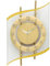 AMS 5505 analoge Funk-Wanduhr mit Mineralglas, geschwungen, golden
