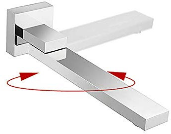 GLYYR Bocca per Vasca da Bagno Montaggio a Parete Bocca Vasca in Ottone Bocca di Erogazione Vasca Rotazione di 180° Bocca Erogazione Rubinetto Vasca, G1 / 2,Cromo