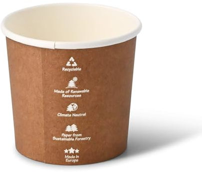 BIOZOYG Karton-Universal-Becher 300 ml 25 Stk. I Pappbecher to-go Ø 91 mm I Umweltfreundlich, stabil & recyclebar I Aus nachhaltiger Forstwirtschaft
